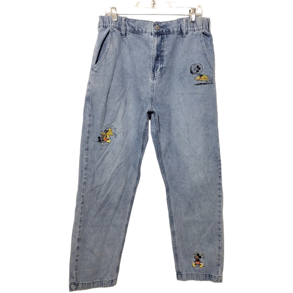 Our Universe Mickey Mouse and Pluto Relaxed Fit Denim Pants